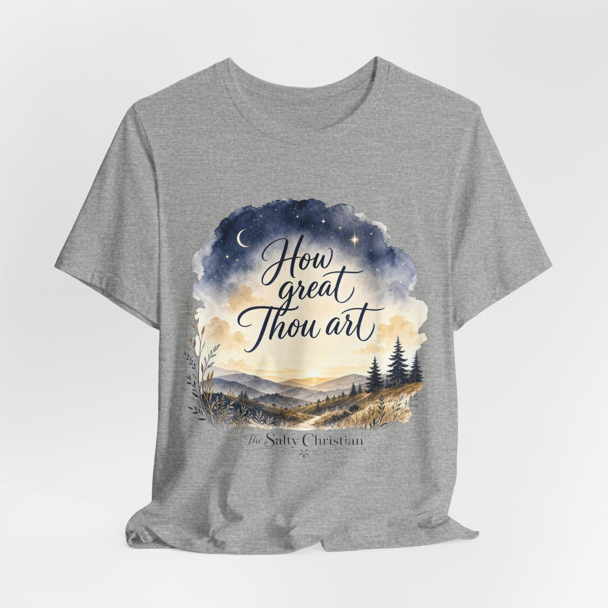 How Great Thou Art T-Shirt — Christian Faith Scenic Tee