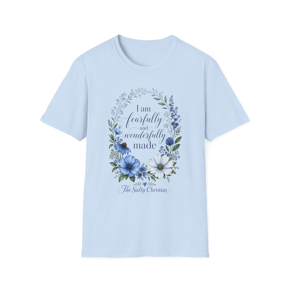 Fearfully and Wonderfully Made Floral T‑Shirt