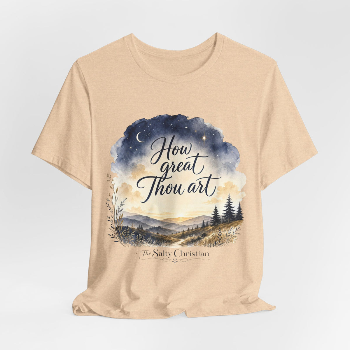 How Great Thou Art T-Shirt — Christian Faith Scenic Tee