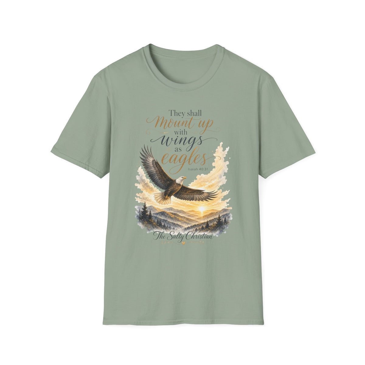 "They Shall Mount Up with Wings as Eagles" Christian Faith Tee