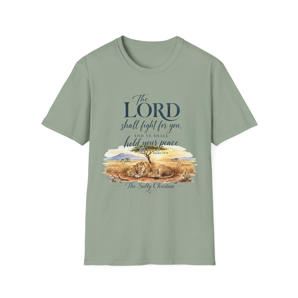 The Lord Shall Fight For You T-Shirt — Inspirational Christian Scripture Tee