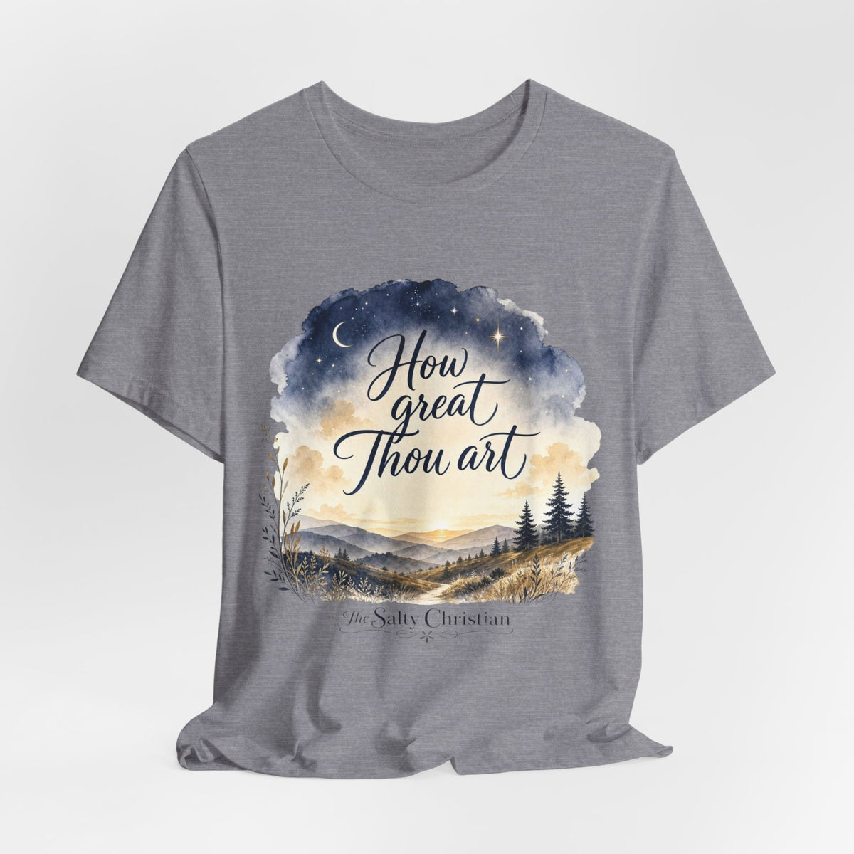 How Great Thou Art T-Shirt — Christian Faith Scenic Tee