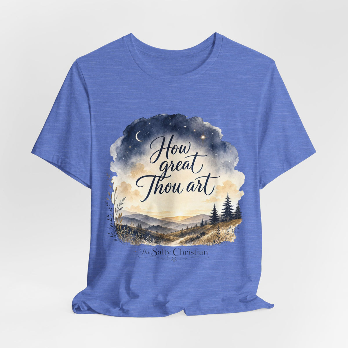 How Great Thou Art T-Shirt — Christian Faith Scenic Tee