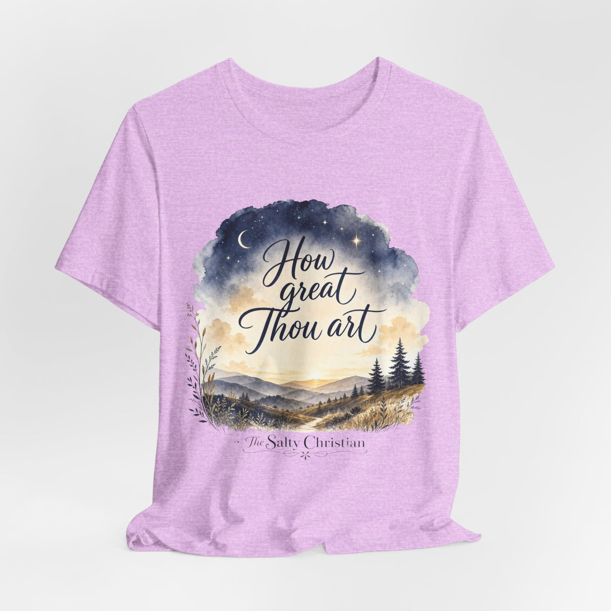How Great Thou Art T-Shirt — Christian Faith Scenic Tee