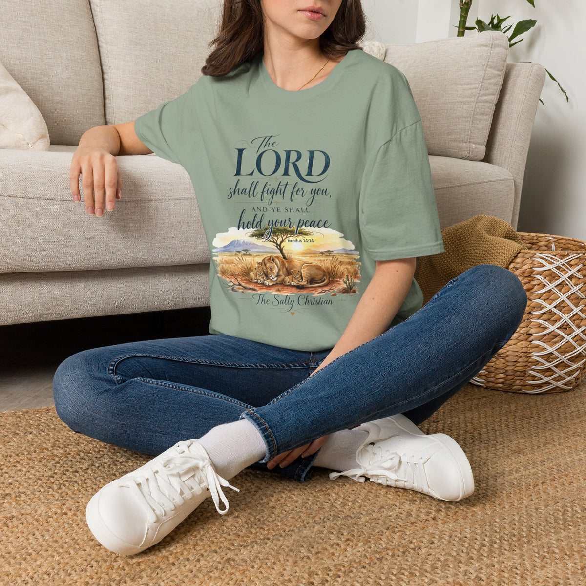 The Lord Shall Fight For You T-Shirt — Inspirational Christian Scripture Tee