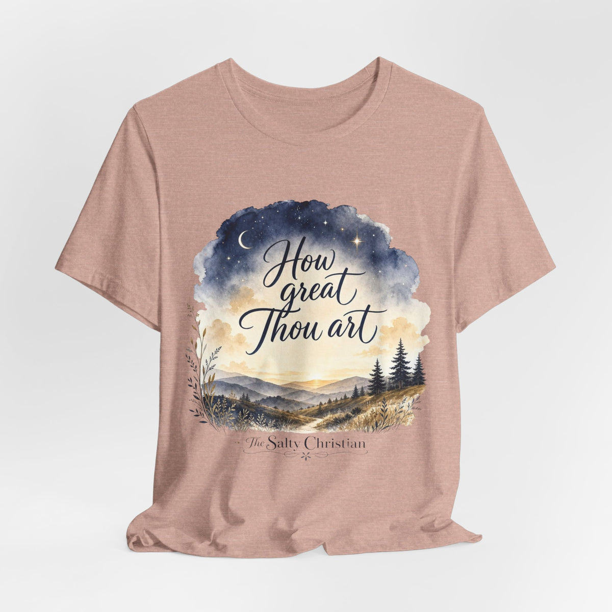 How Great Thou Art T-Shirt — Christian Faith Scenic Tee